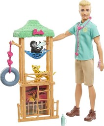 Barbie, Ken Weterynarz Dzikich Zwierząt Zestaw Do Zabawy