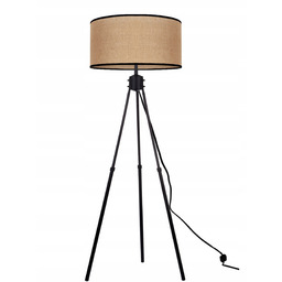 Lampa Stojąca Podłogowa Trójnóg Abażur Juta Boho