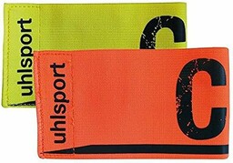 Uhlsport opaska przewodnika dla dzieci, Fluo żółty/Shockred, Junior