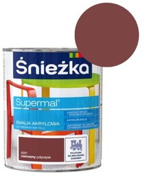 ŚNIEŻKA Emalia akrylowa SUPERMAL A307 czerwony 0,8L półpołysk