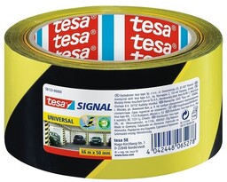 Taśma ostrzegawcza, signal, żółto-czarna, 50 mm / 66