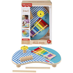 Fisher-Price Muzyczny stolik edukacyjny, Drewniana zabawka, dla dzieci