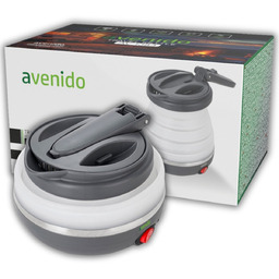 avenido AV1384 Czajnik Turystyczny Składany 0,6L, 750W, Silikonowy,