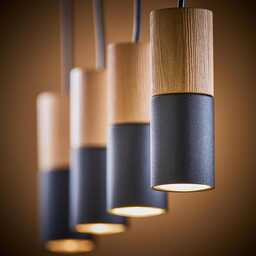 Elit lampa wisząca czarno drewniana 6311 TK Lighting