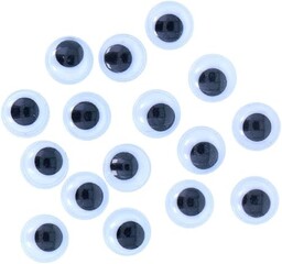 INNSPIRO Okrągłe samoprzylepne czarne ruchome oczy 8mm. 80u,