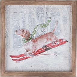 Obraz bożonarodzeniowy 25 x 25 cm, drewniana rama,