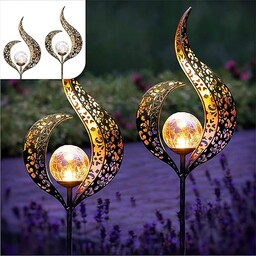 Gadgy Zestaw 2 lamp solarnych na zewnątrz płomień