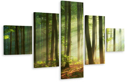Muralo Obraz Ścienny Wieloczęściowy Leśny Pejzaż 3D 200x120cm