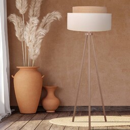 Duolla Lampa stojąca Boho, trójnóg ecru/juta wysokość 145