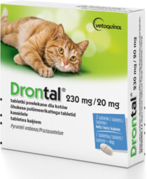 Drontal Cat 230mg/20mg 2 tabletki na odrobaczanie kota