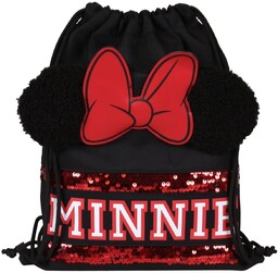 Disney Myszka Minnie Worek/Plecak Czarno-Czerwony 32X39 Cm