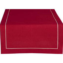 Bieżnik prostokątny czerwony ze złotą lamówką 8o3