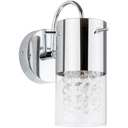 Kinkiet Marqu Chromowany Przezroczysty Klosz Metal E14 Italux