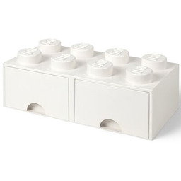 LEGO Pojemnik na z szufladkami Brick 8 Biały