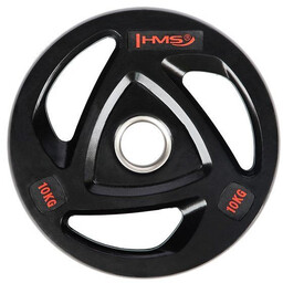 Talerz olimpijski ogumowany czarny TOX10 HMS 10 kg