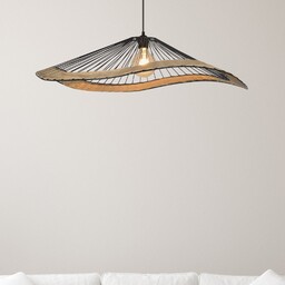 Lampa Wisząca COREP, Mekong, ściemnialny, czarny, salon, metal