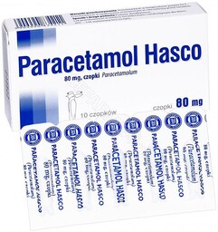 Paracetamol Hasco 80 mg Czopki przeciwgorączkowe, 10 sztuk