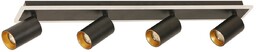 Lampa sufitowa Parma 4xGU10 + 1xLED czarna LP-0612/4C