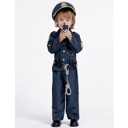 Zestaw policyjny dla dzieci 10 elementów Rozmiar 3-4