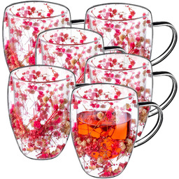 Kubek termiczny z kwiatowym motywem Riga 350ml różowy