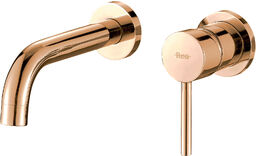 Bateria umywalkowa w kolorze miedzianym Lungo Gold Rose
