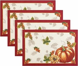 Elrene Home Fashions Kołyszące się liście obramowane jesienna