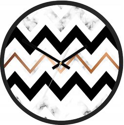 Zegar ścienny cichy czarny akrylowy do salonu okrągły