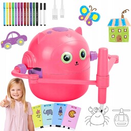 Inteligentny Robot Rysujący Dzieci Zabawka Inicjacyjna 100 Kartek+markerów