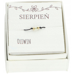 Bransoletka urodzeniowa SIERPIEŃ kamień srebro 925