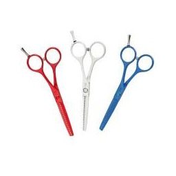 Fox Color, degażówki fryzjerskie, niebieskie, 5.5 cala, stal