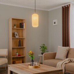 Argon Lampa wisząca Kaja szklany klosz, długa, opalowa