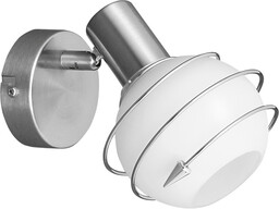 Kinkiet Daria 1xE14 Max.40W Metal Satin/Białe Szkło 2093127