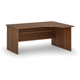 Narożne biurko PRIMO WOOD, 160x120 cm, prawe, orzech