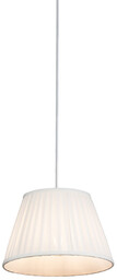 QAZQA Lampa wisząca retro kremowa 25cm - Plisse
