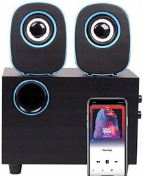 Zestaw Głośników komputerowych Bas, Bluetooth, Aux Usb Sbs