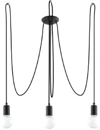 Żyrandol EDISON 3 czarny SL.0370 - Sollux Sprawdź