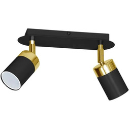 Lumes Czarno-złota podwójna lampa sufitowa - K473-Fiorenzo