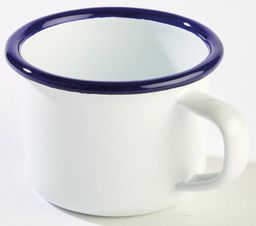 Kubek emaliowany biało-niebieski 0,35L I APS