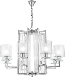 LAMPA WISZĄCA NOWOCZESNA CHROMOWANA MANHATTAN W8