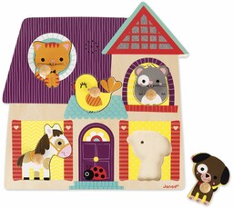Janod J07078 Wooden Musical Puzzle, My Little Friends