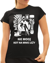 Nie mogę, kot na mnie leży - kobieta