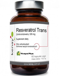 Kenay Resveratrol Trans Zmikronizowany 100mg 60vegcaps