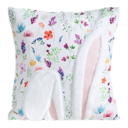 Eurofirany Poszewka świąteczna 45x45 Wiosna 64 biała pudrowa