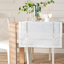 Markizeta Obrus bieżnik 38x140 001 biały Selvia