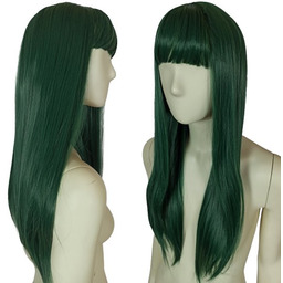 Peruka Z PROSTĄ GRZYWKĄ zielona Tsuyu Asui cosplay