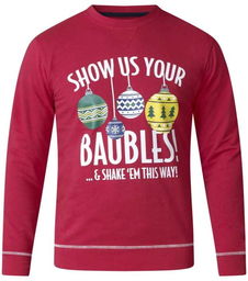 Bluza Świąteczna BAUBLES-D555 Tylko 2XL