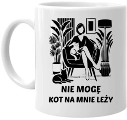 Nie mogę, kot na mnie leży - kobieta