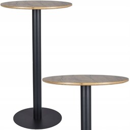 Stół Barowy Do Baru 60cm Dąb Artisan czarny