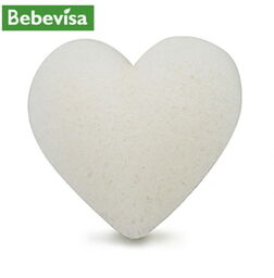 BEBEVISA, GĄBKA KONJAC DO TWARZY, SERCE, KLASYCZNA, 6,7