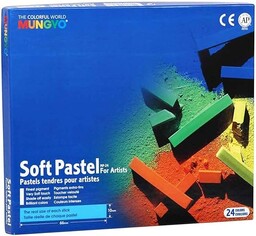Mungyo Pudełko na suche pastele, różne, 24 sztuki